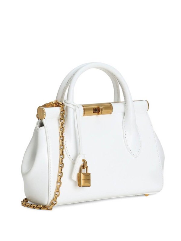 DOLCE & GABBANA: cross body bags online - Top Handle Bag Bianco Ottico