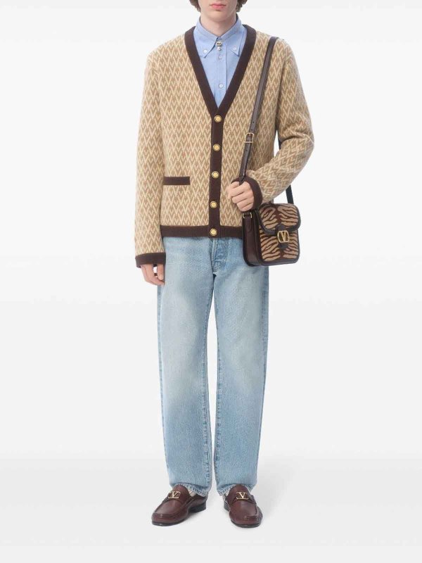 VALENTINO GARAVANI: Jeans à jambe droite online - Jean Droit - Foncé Délavé