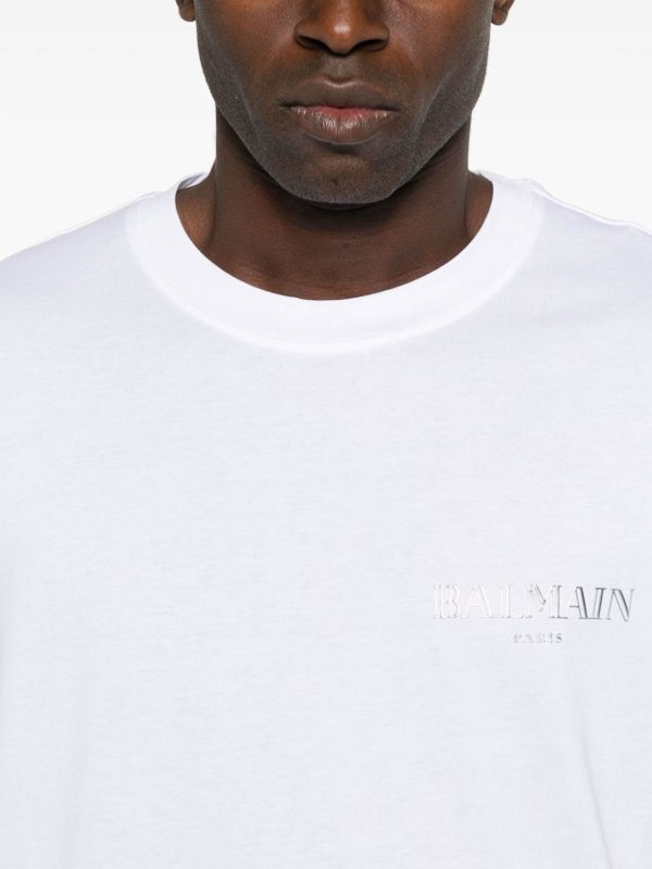 The Best Shops Balmain: T-shirts - T-Shirt - Weiß
