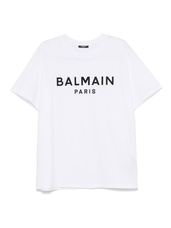 Balmain: T-shirts - T-Shirt - Weiß