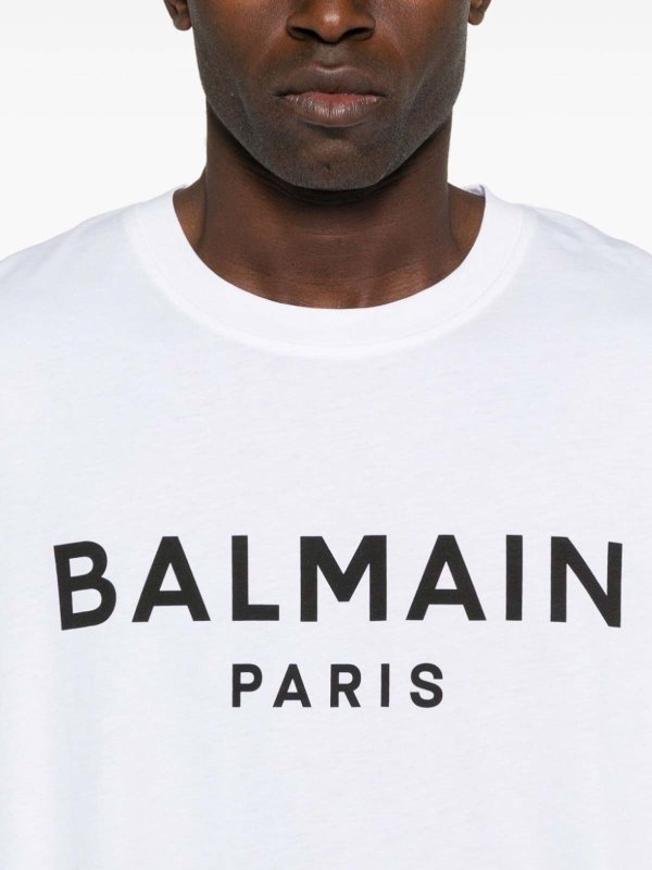 Balmain: T-shirts online - T-Shirt - Weiß