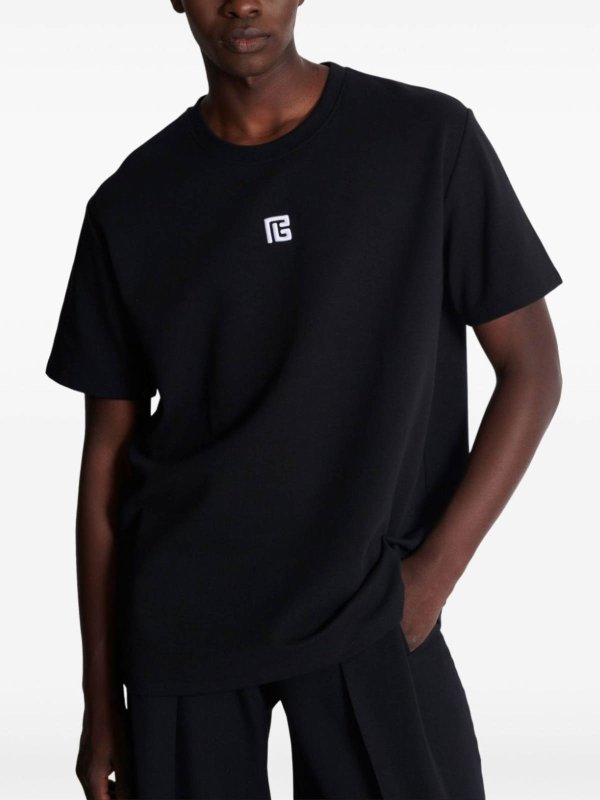 T-shirt piccola con logo Pb shop online: Balmain