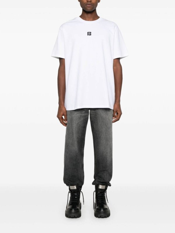 Balmain: T-shirts online - T-Shirt - Weiß