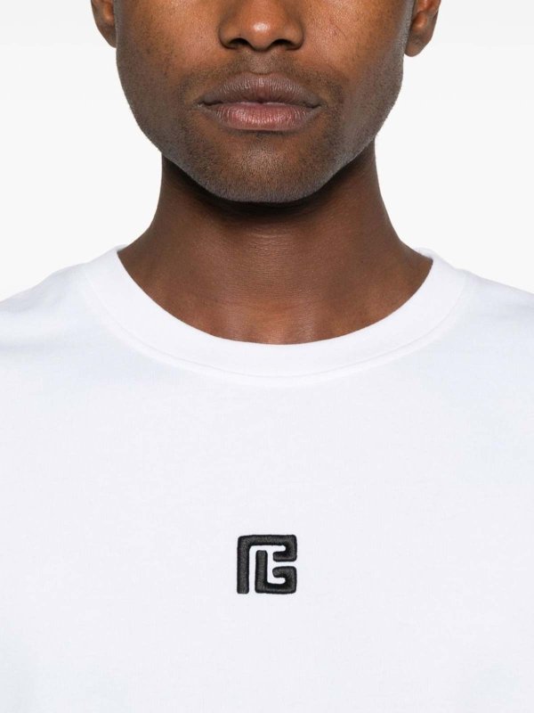 The Best Shops Balmain: T-shirts - T-Shirt - Weiß