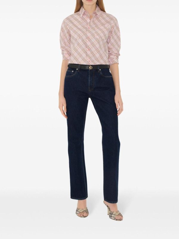 BURBERRY: ストレートジーンズ online - ストレートジーンズ - ダークウォッシュ