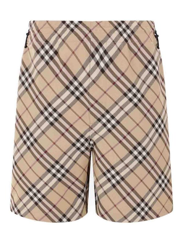 BURBERRY: pantaloni shorts - M Pantaloncini Casual Alabastro Ip Check