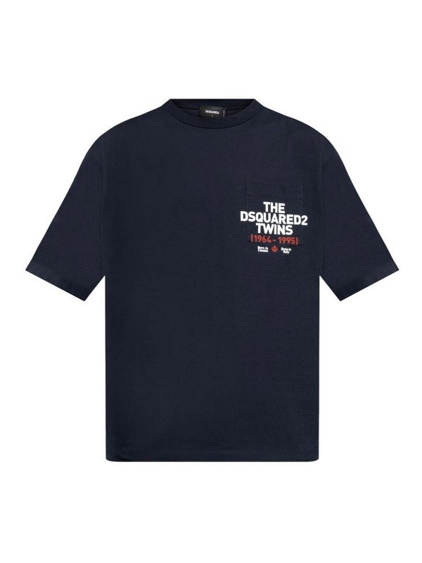 DSQUARED2: t-shirts - T-Shirt Navy Blue