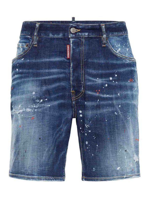 DSQUARED2: Trousers Shorts - Shorts Navy Blue