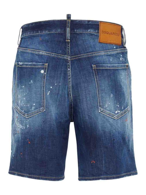 DSQUARED2: Trousers Shorts online - Shorts Navy Blue