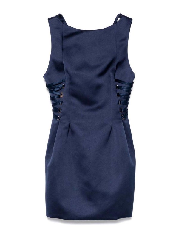 ELISABETTA FRANCHI: Knielange Kleider - Knielanges Kleid - Blau