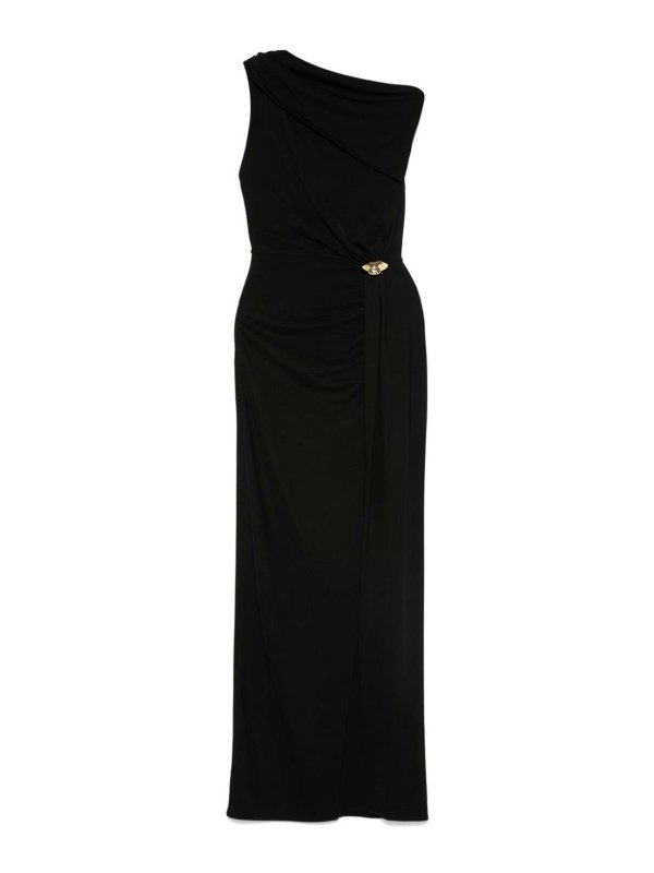 ELISABETTA FRANCHI: Robe longueur genou - Robe Au Genou - Noir