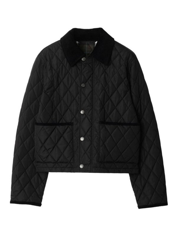 BURBERRY: Kurze Daunenjacken - Decke - Schwarz