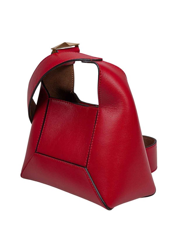 The Best Shops JIMMY CHOO: shoulder bags - Diamond Hobo/S Shoulder Bag In Red Leather
