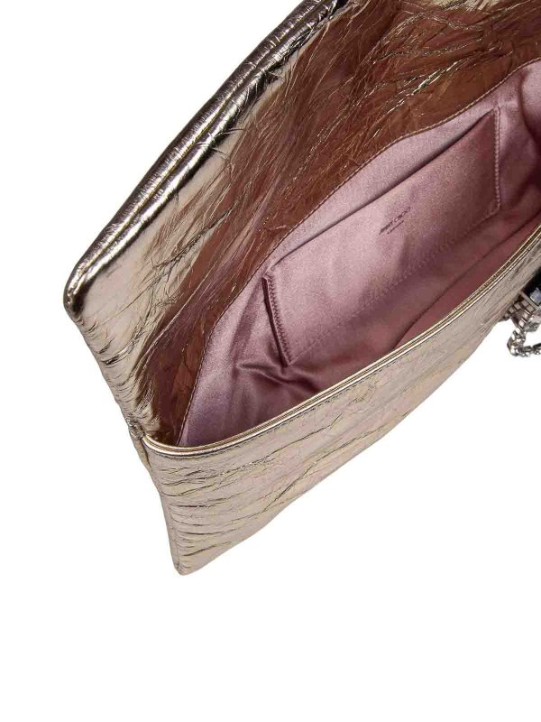 ◆正規品・新品◆JimmyChoo Vintage Effect Leather Clutch Bag Jimmy Choo Vintage Effect Leather Clutch Bag - Women | ZANDRABYN