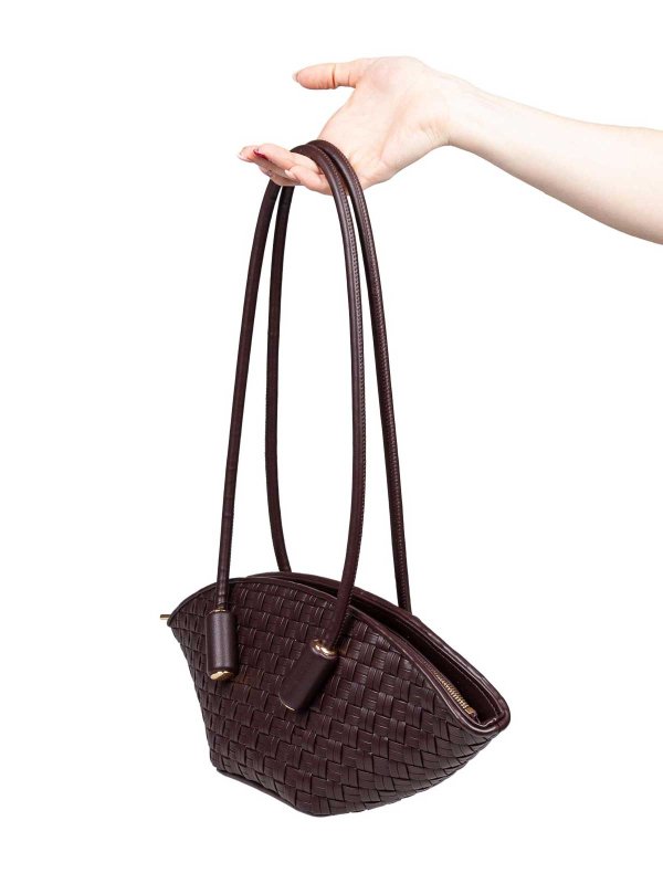 THEMOIRè: shoulder bags online - Shoulder Bag In Woven Effect Vegan Leather