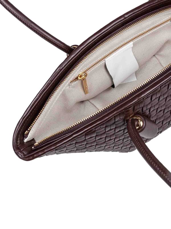 Shoulder Bag In Woven Effect Vegan Leather shop online: THEMOIRè