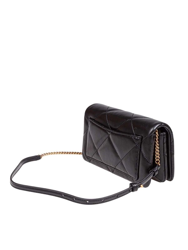 The Best Shops TORY BURCH: cross body bags - Kira Diamond Wallet Bag In Black Leather