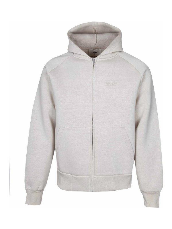 AUTRY: Sweatshirts & Sweaters - Unisex cream colored neoprene sweatshirt