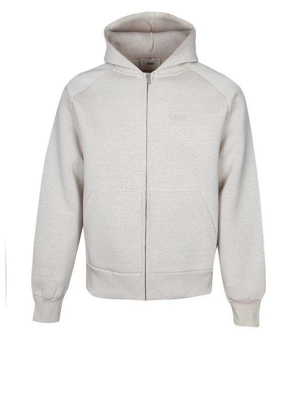 【送料&関税込】Autry Unisex Neoprene Sweatshirt Cream Color Autry Unisex cream colored neoprene sweatshirt - Cream