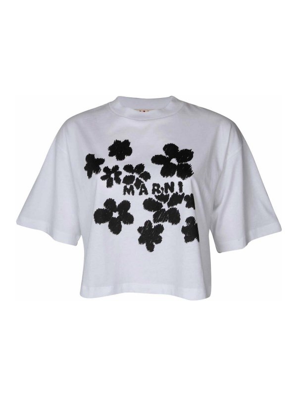 Marni: T-shirts - T-Shirt - Blanc