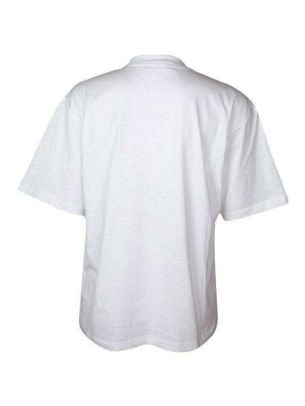 Marni: t-shirts online - Cotton T-Shirt In Cotone Con Logo