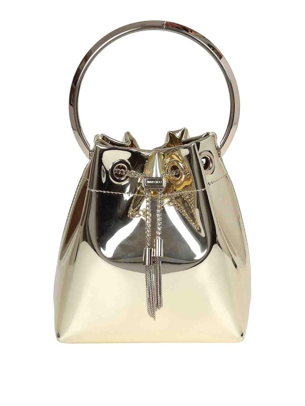 JIMMY CHOO: Secchielli - Secchiello Bon Bon In Pelle Metallizzata