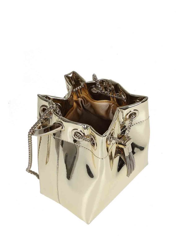 JIMMY CHOO buy online Secchiello Bon Bon In Pelle Metallizzata