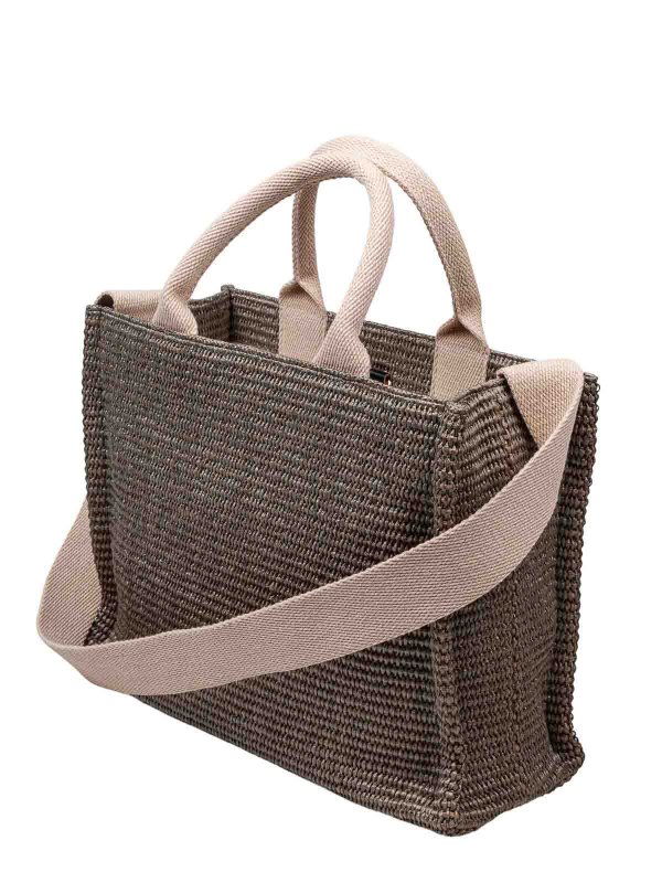 The Best Shops Marni: totes bags - Small shopping bag in green raffia