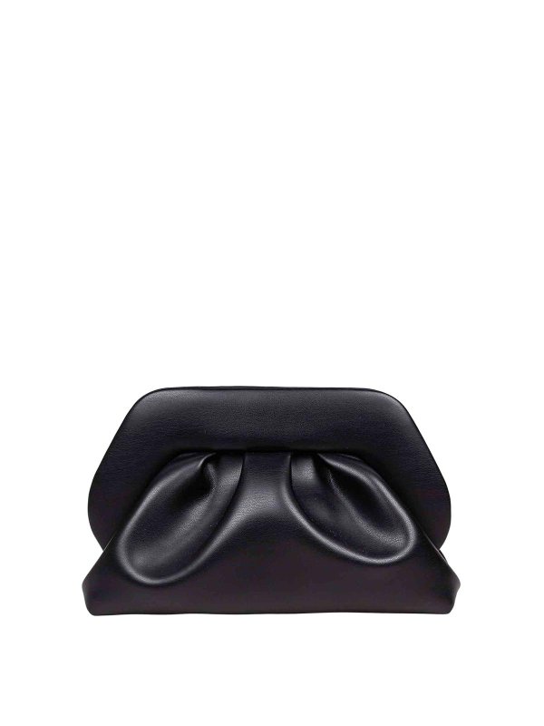 THEMOIRè: clutches - Black Vegan Fabric Clutch Bag