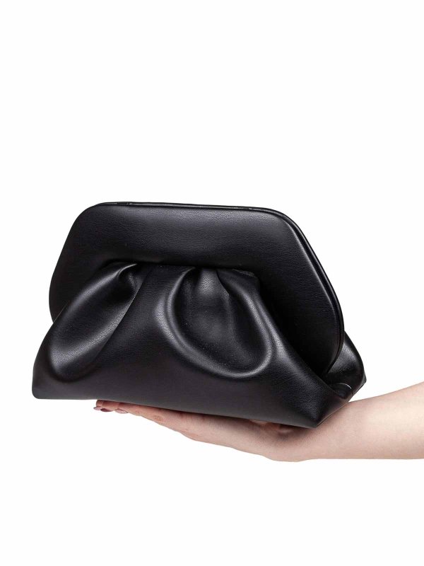 THEMOIRè: clutches online - Black Vegan Fabric Clutch Bag