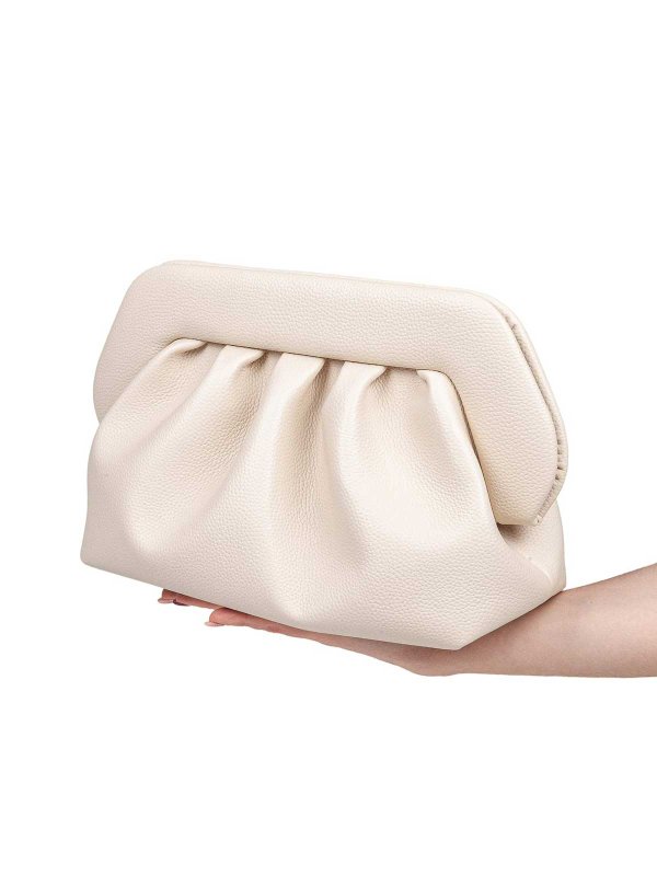 THEMOIRè: pochette online - Pochette In Tessuto Vegano Colore Shell