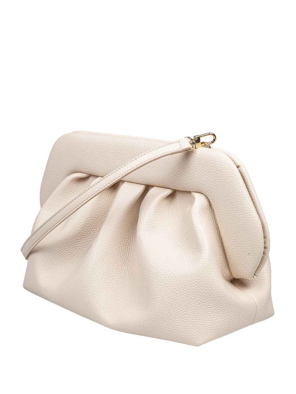 The Best Shops THEMOIRè: pochette - Pochette In Tessuto Vegano Colore Shell