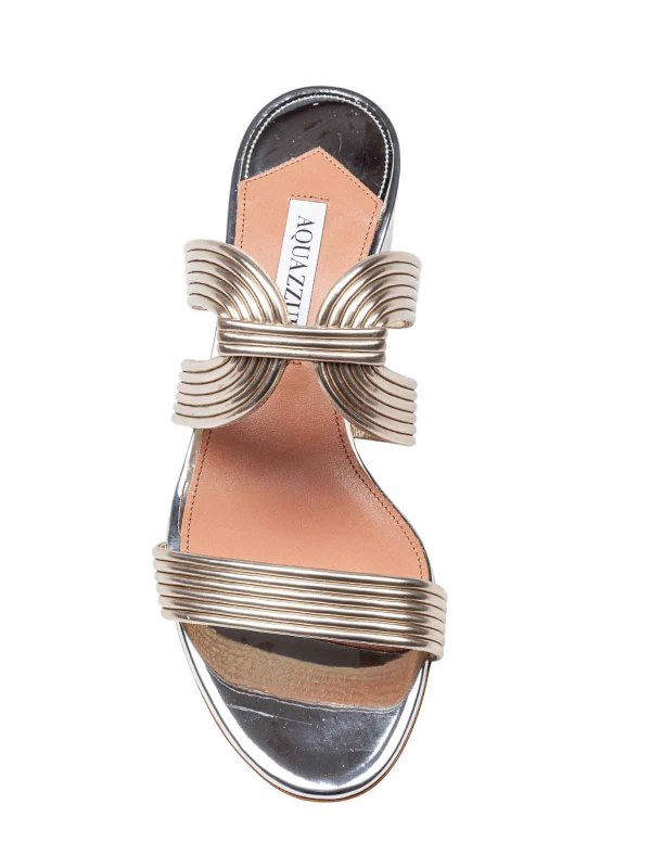 The Best Shops Aquazzura: mules shoes - Esencia 35 mule in laminated leather