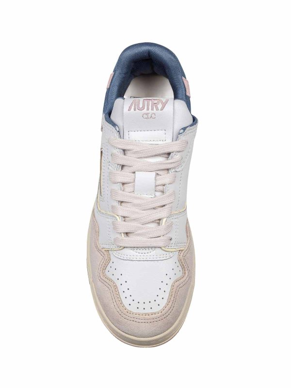AUTRY: trainers online - Clc Low Sneakers In White And Beige Suede