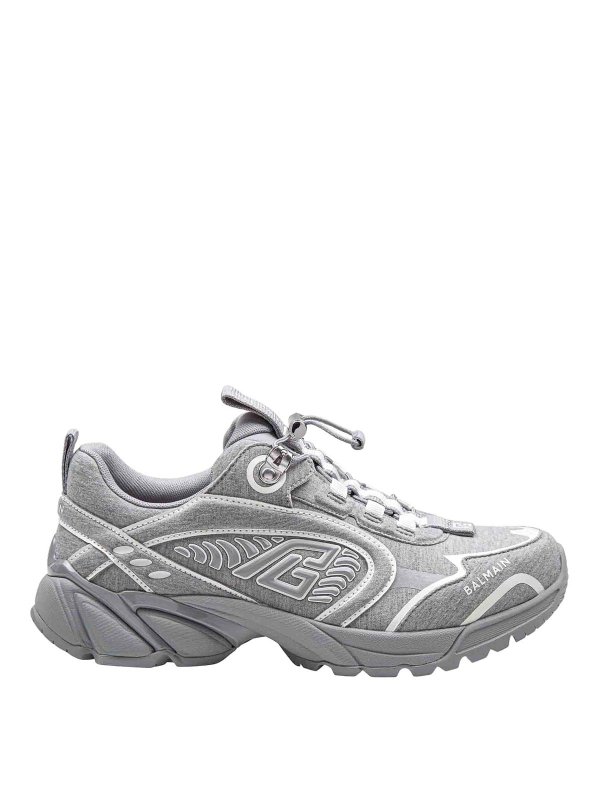 Balmain: Chaussures de sport - Baskets - Gris