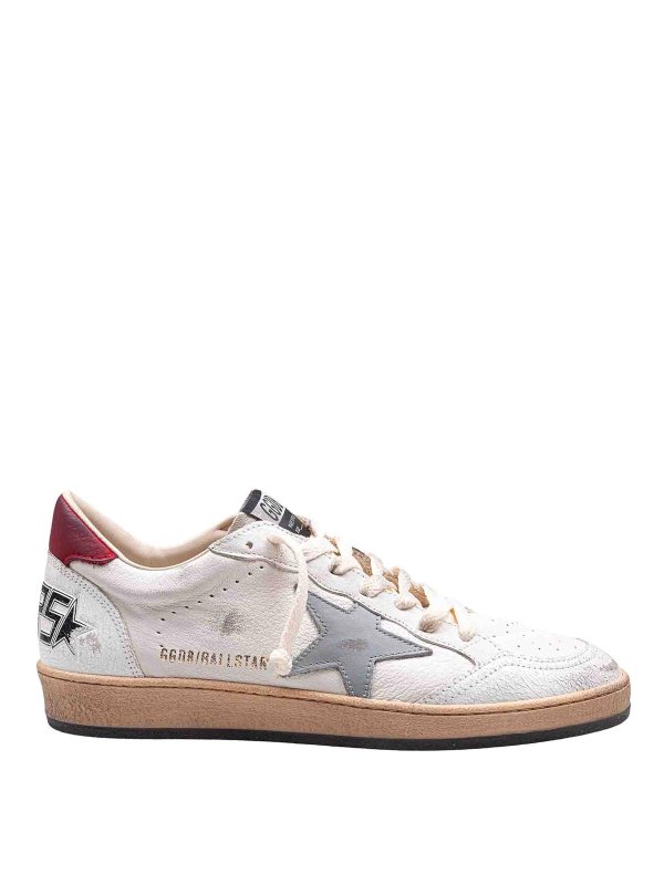 GOLDEN GOOSE: trainers - Ball Star Sneakers In Leather And Suede