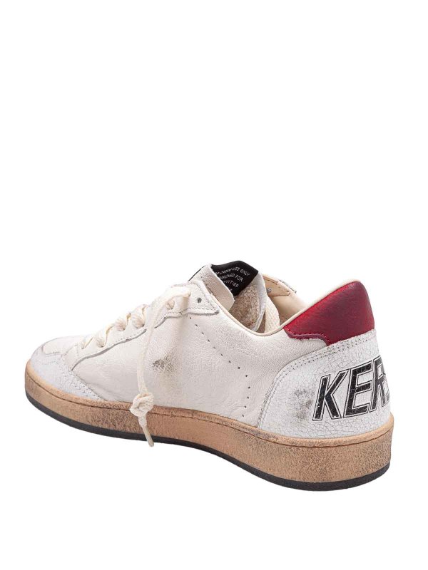 Ball Star Sneakers In Leather And Suede shop online: GOLDEN GOOSE