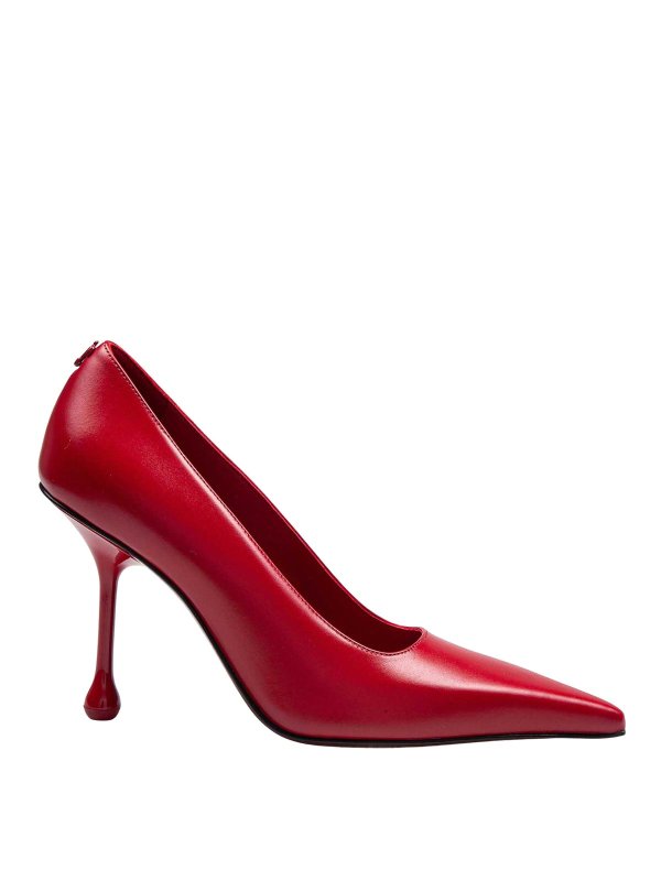 JIMMY CHOO: court shoes - Ruby Red Leather Pumps