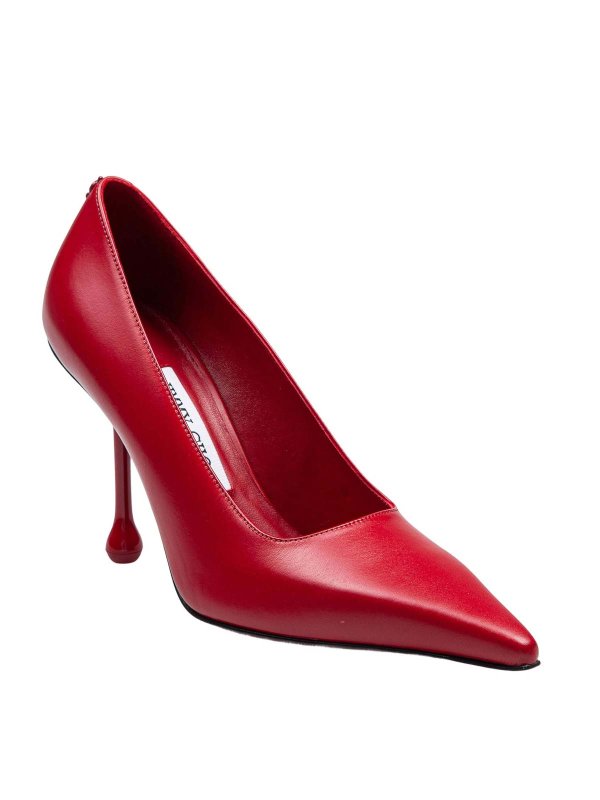 JIMMY CHOO: court shoes online - Ruby Red Leather Pumps