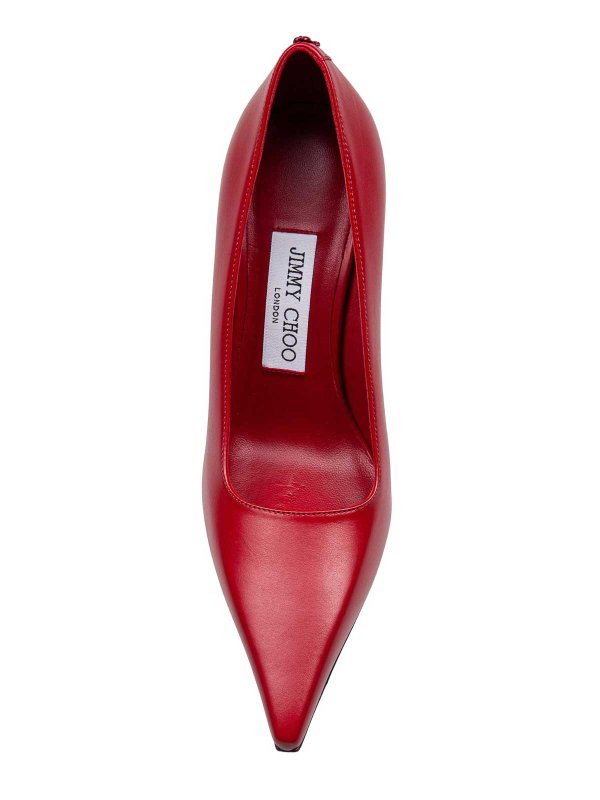 The Best Shops JIMMY CHOO: court shoes - Ruby Red Leather Pumps