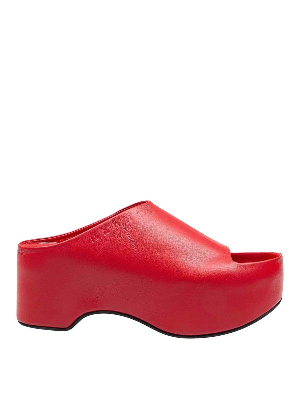 Marni: ミュール - ミュール - 赤