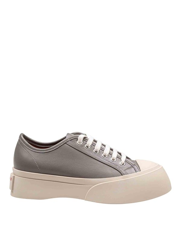 Marni: trainers - Pablo Sneakers In Gray Nappa Leather