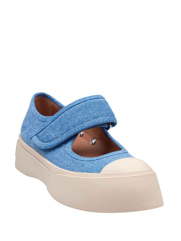 Marni: trainers online - Mary Jane Pablo Sneakers In Blue Denim