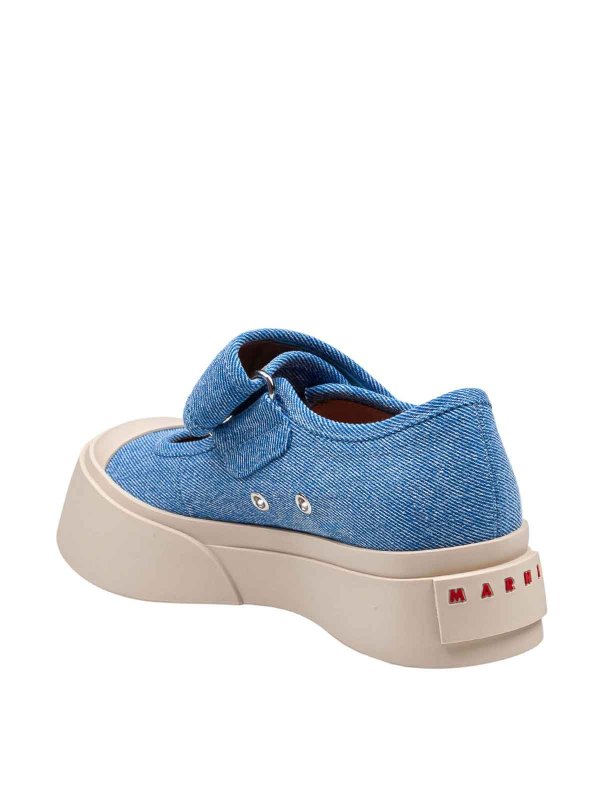 Mary Jane Pablo Sneakers In Blue Denim shop online: Marni