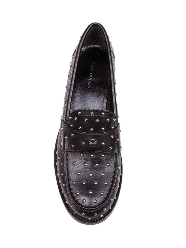 The Best Shops TORY BURCH: Loafers & Slippers - Black leather loafers with small studs