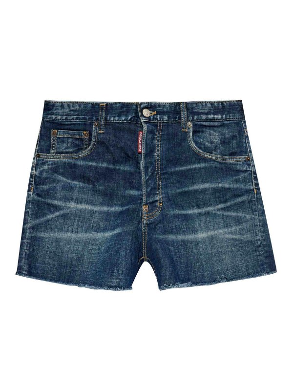 DSQUARED2: Trousers Shorts - Denim Shorts