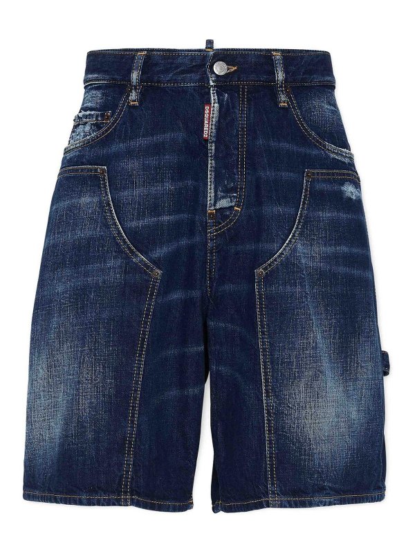 DSQUARED2: Jeans à jambe droite - Jean Droit - Bleu Foncé
