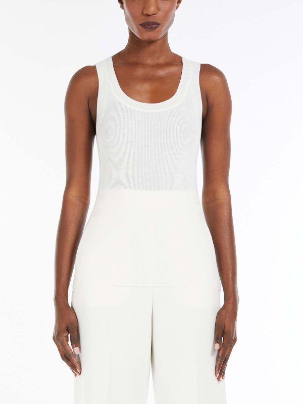 The Best Shops Max Mara: Tops & Tank tops - Eliadi Ribbed Wool Top