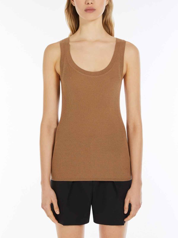 The Best Shops Max Mara: Tops & Tank tops - Eliadi Ribbed Wool Top