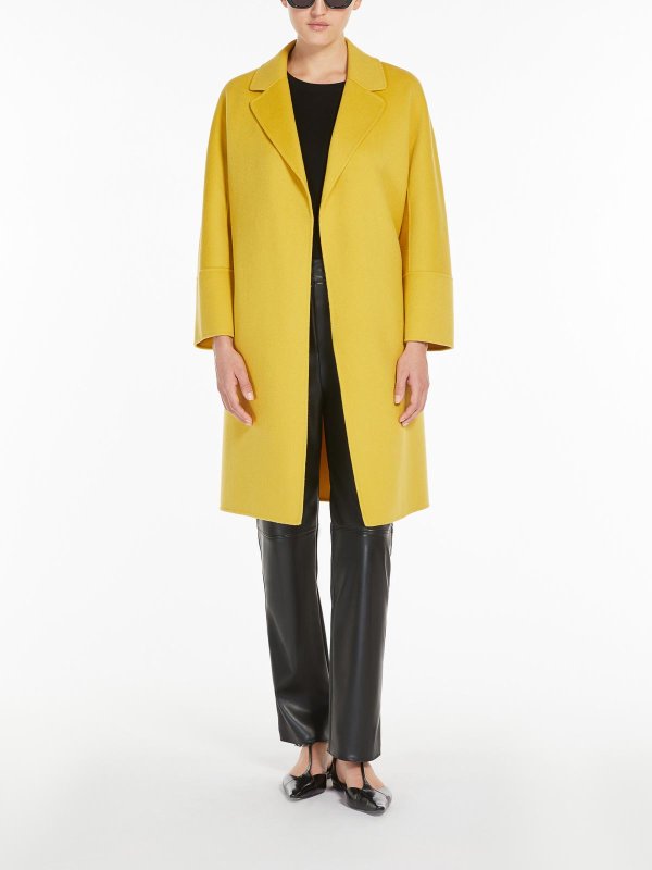 Max Mara: short coats online - Arona Short Double-Faced Wool Coat
